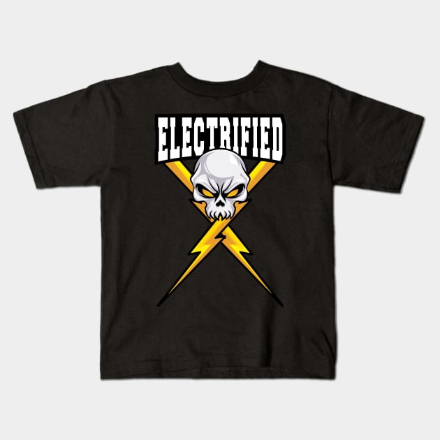 Electrified Tesla EV Kids T-Shirt by EYECHO